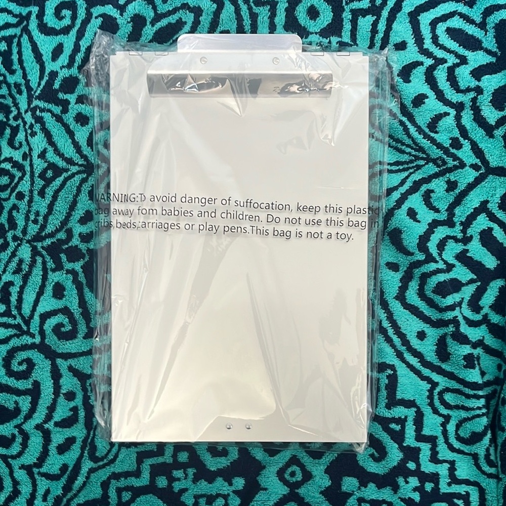 Sleek Silver Metal Clipboard with 2 compartments